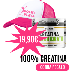 Creatina Monohidrato 200 Mesh 250g + Gorra ROSA "TORNEO VOLEY PLAYA UTRERA"
